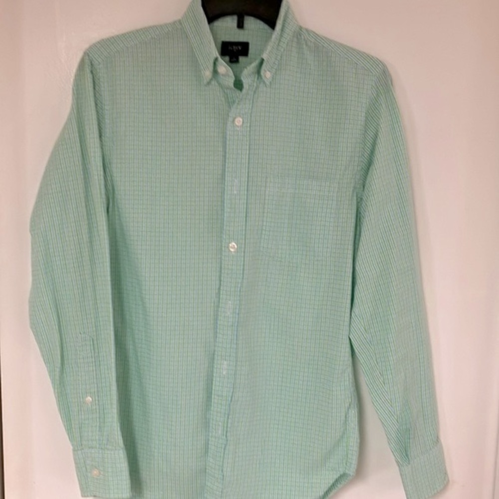J. Crew Mens Long Sleeve Button-down Shirt.